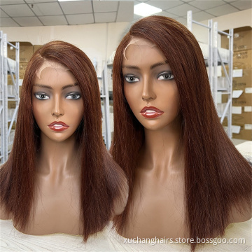 HD lace frontal wig for black women,wholesale bone straight peruvian double drawn bob wigs, glueless short bob human hair wigs
